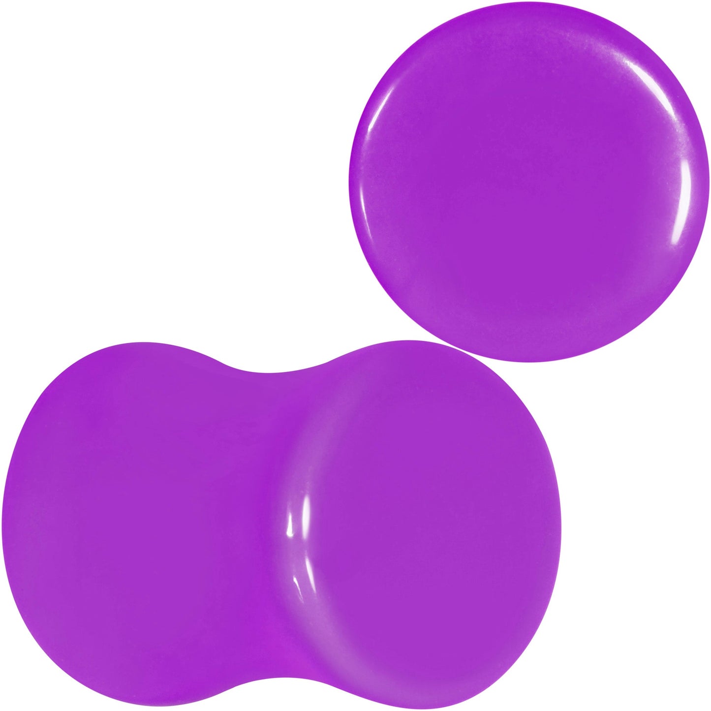 Purple Acrylic Saddle Plug Set 8G to 00G
