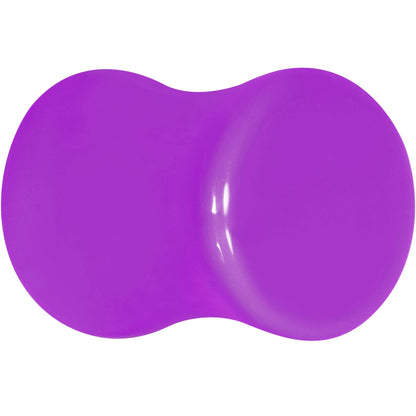 Purple Acrylic Saddle Plug Set 8G to 00G