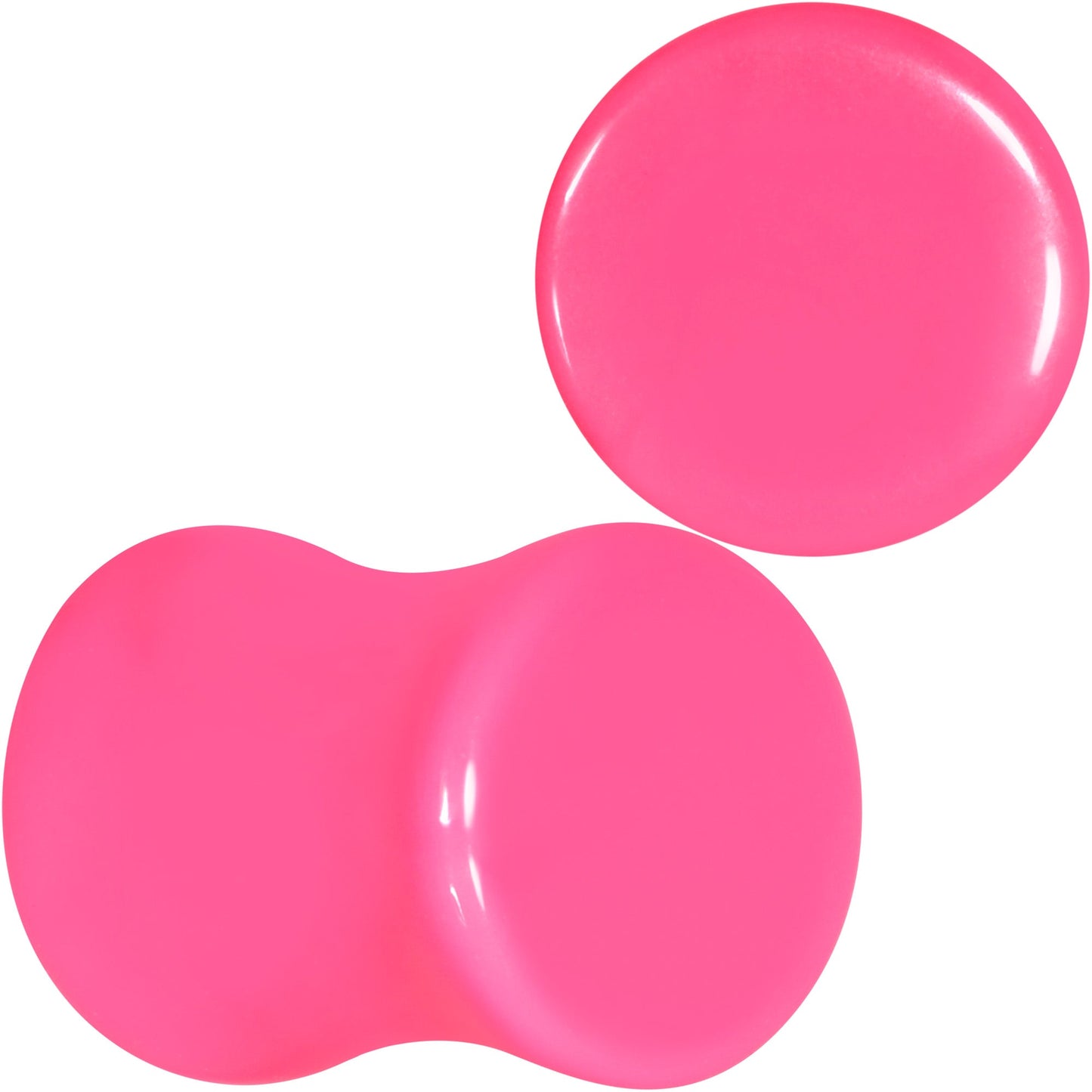 Hot Pink Acrylic Saddle Plug Set 8G to 00G
