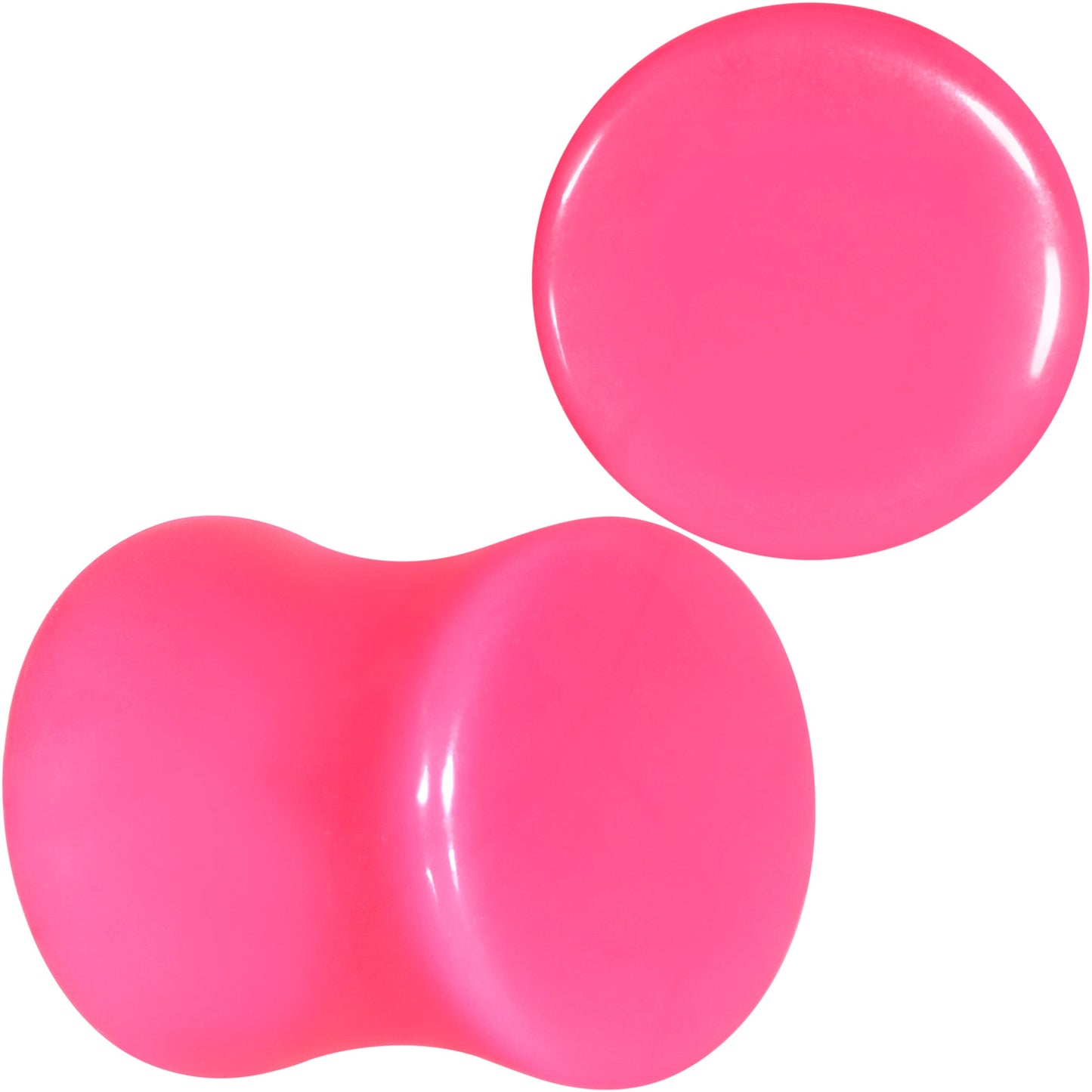 Hot Pink Acrylic Saddle Plug Set 8G to 00G