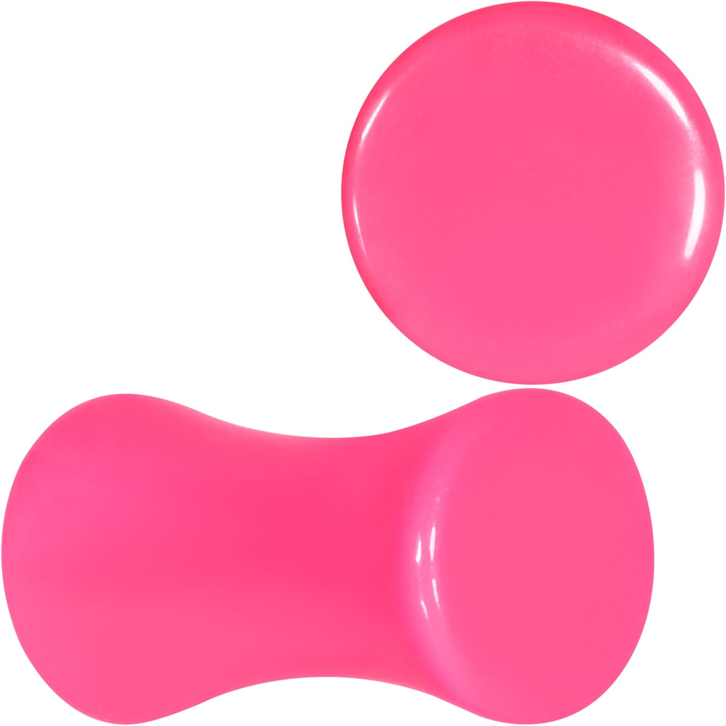 Hot Pink Acrylic Saddle Plug Set 8G to 00G