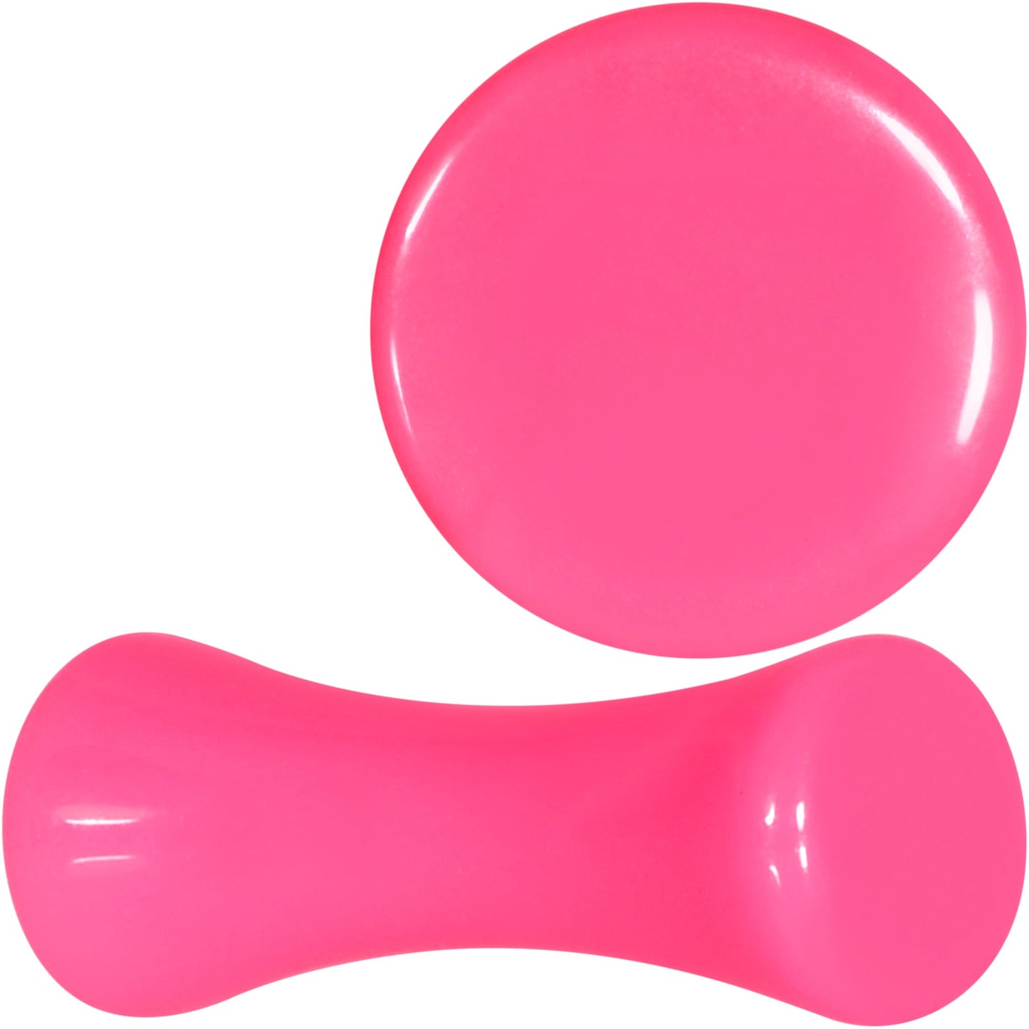 Hot Pink Acrylic Saddle Plug Set 8G to 00G