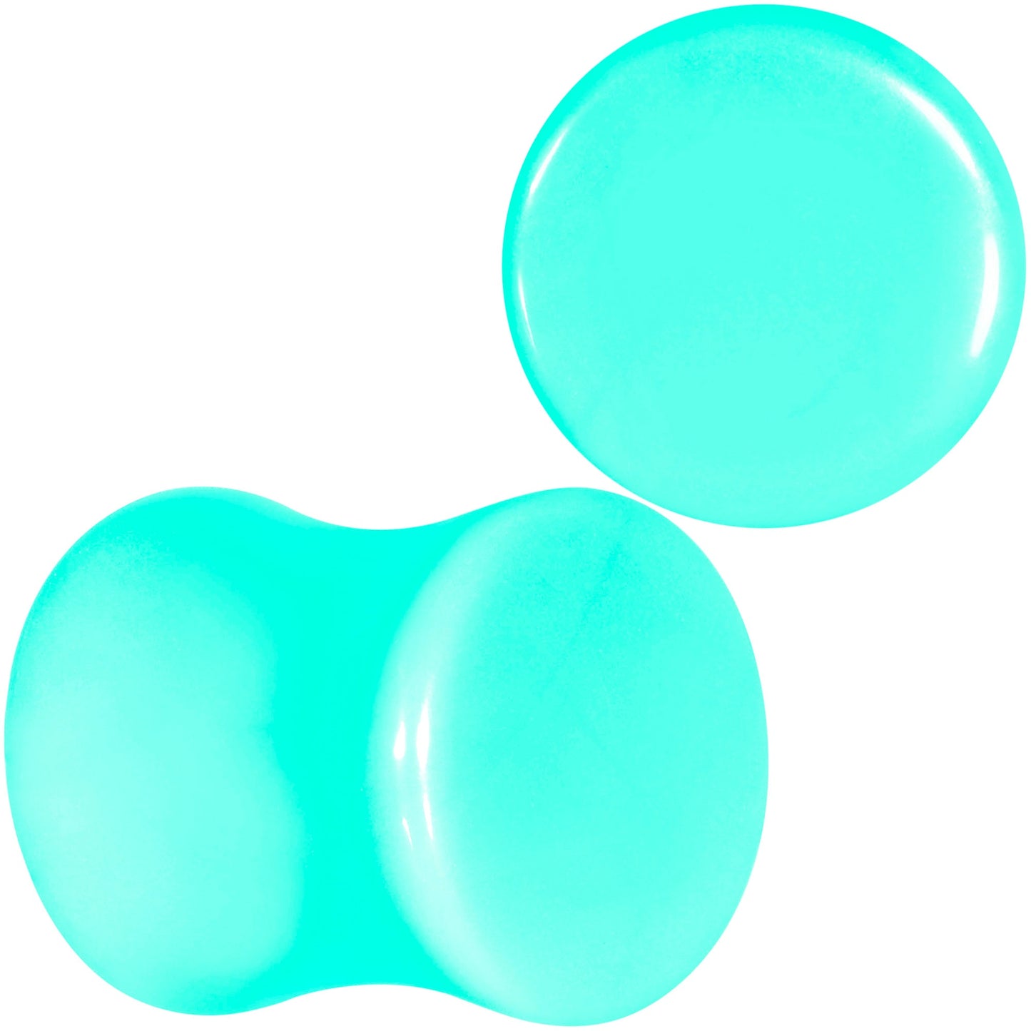 Aqua Acrylic Saddle Plug Set 8G to 00G
