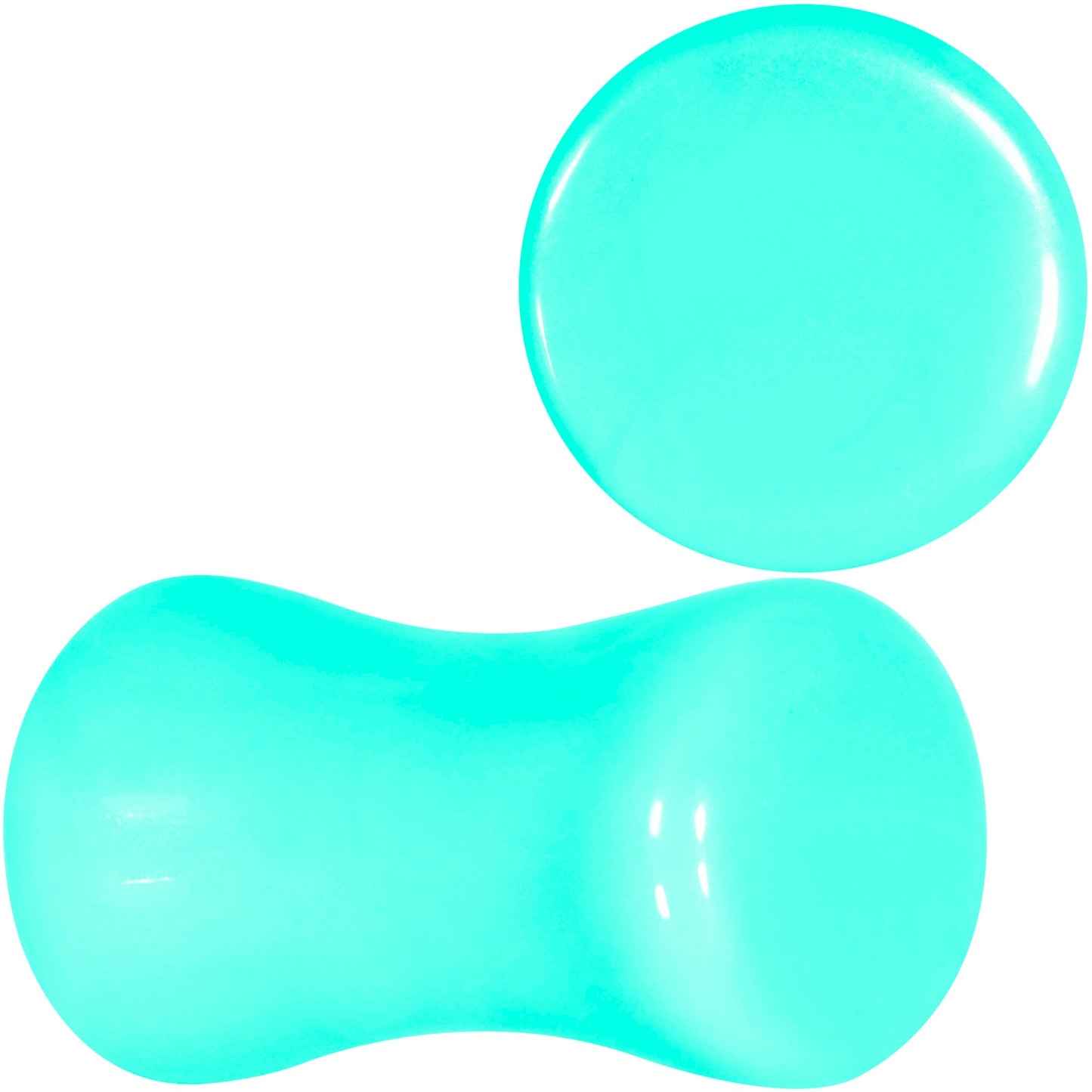 Aqua Acrylic Saddle Plug Set 8G to 00G