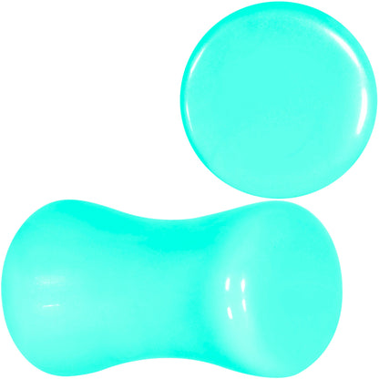 Aqua Acrylic Saddle Plug Set 8G to 00G