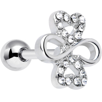 16G 1/4 Clear Gem Heart Shamrock St Patricks Day Cartilage Tragus