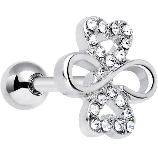 16G 1/4 Clear Gem Heart Shamrock St Patricks Day Cartilage Tragus