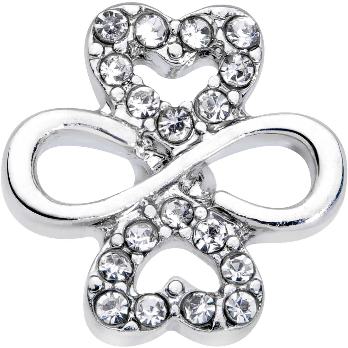 16G 1/4 Clear Gem Heart Shamrock St Patricks Day Cartilage Tragus