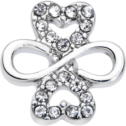 16G 1/4 Clear Gem Heart Shamrock St Patricks Day Cartilage Tragus