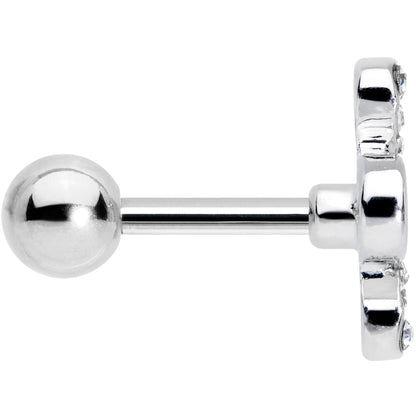 16G 1/4 Clear Gem Heart Shamrock St Patricks Day Cartilage Tragus