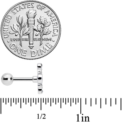 16G 1/4 Clear Gem Heart Shamrock St Patricks Day Cartilage Tragus