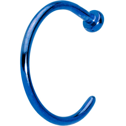 20G 5/16 Blue PVD Implant Grade Titanium Disc Nose Hoop