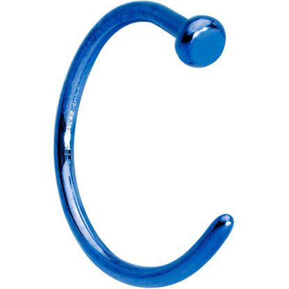 20G 5/16 Blue PVD Implant Grade Titanium Disc Nose Hoop
