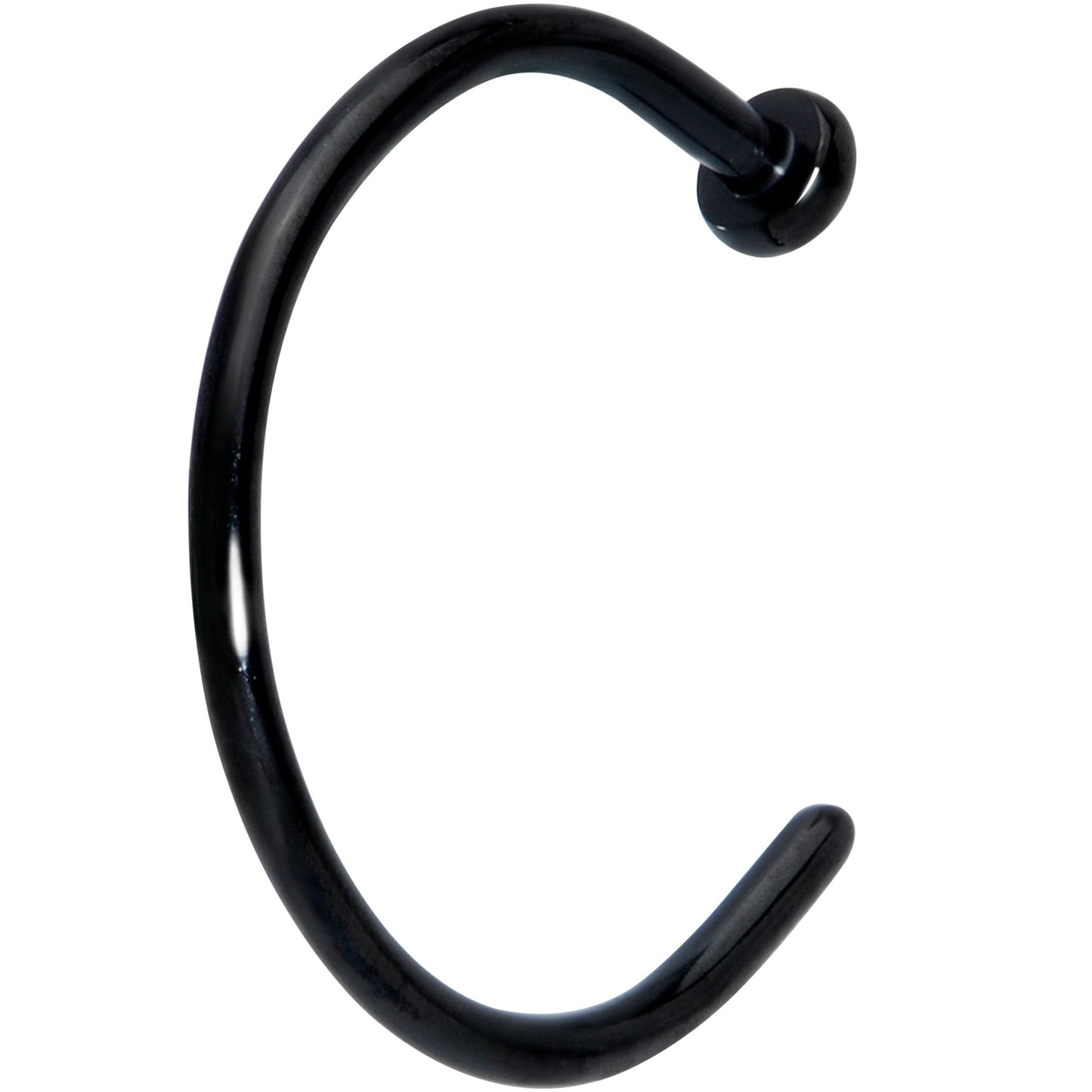 20G 3/8 Black PVD Implant Grade Titanium Disc Nose Hoop