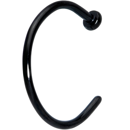 20G 3/8 Black PVD Implant Grade Titanium Disc Nose Hoop
