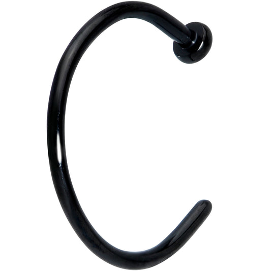 20G 3/8 Black PVD Implant Grade Titanium Disc Nose Hoop