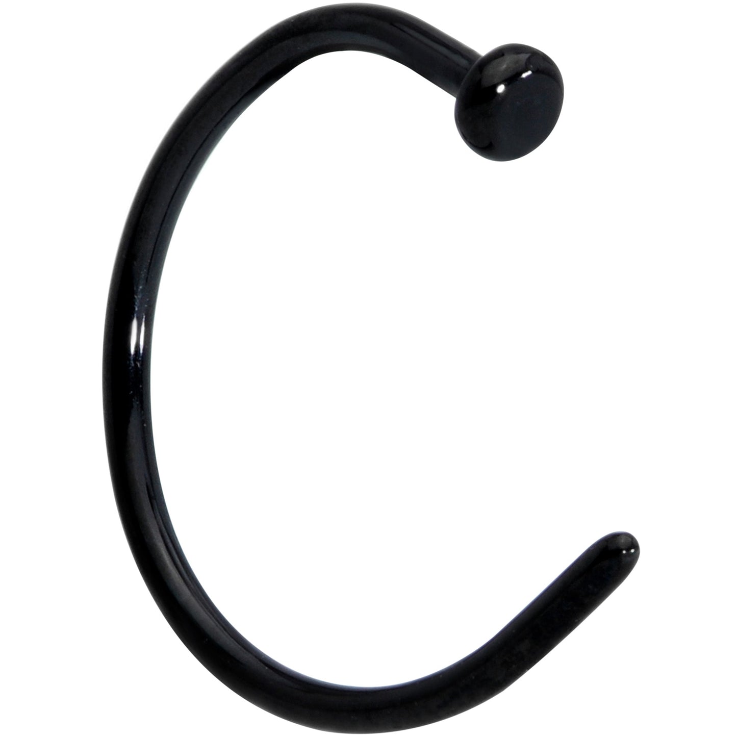 20G 3/8 Black PVD Implant Grade Titanium Disc Nose Hoop