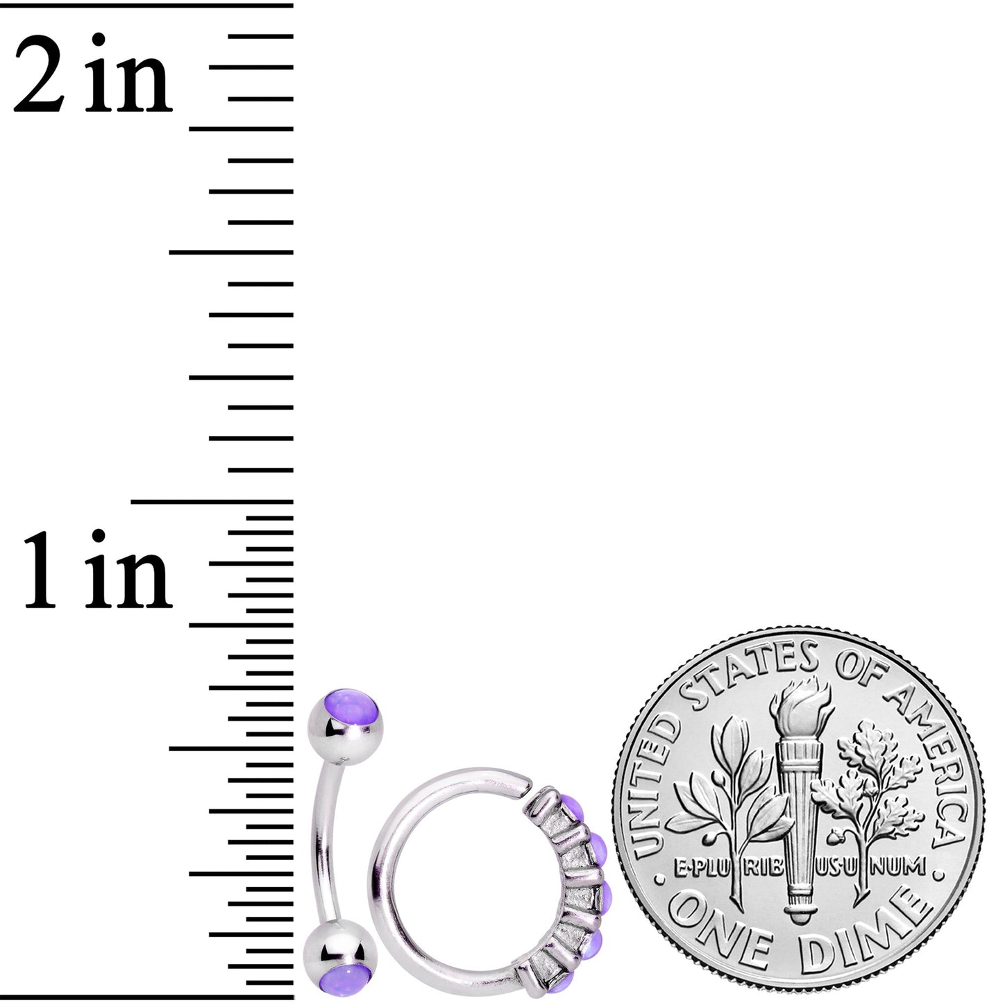 16G Purple Orb Septum Labret Cartilage Tragus Set of 4