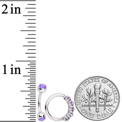 16G Purple Orb Septum Labret Cartilage Tragus Set of 4