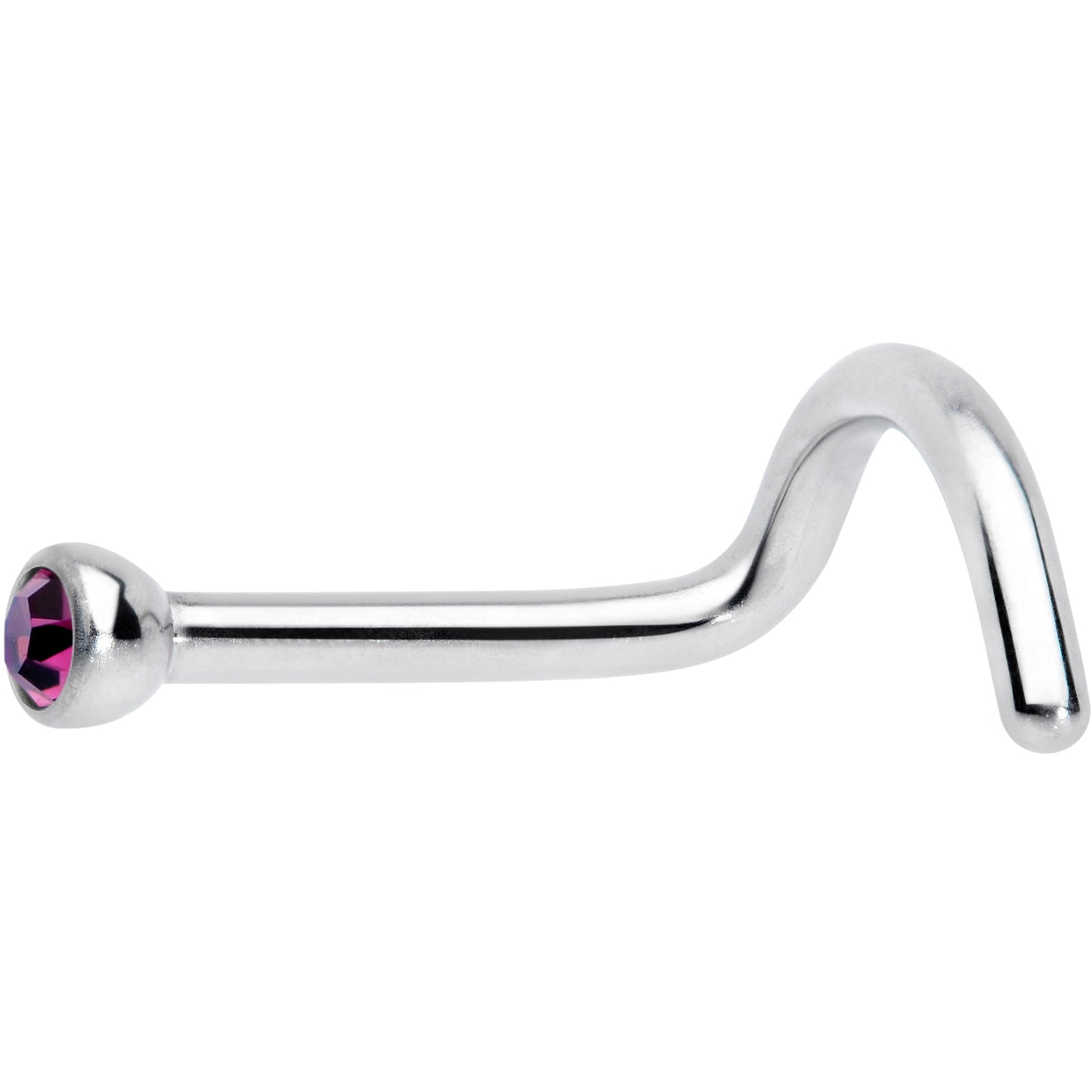 18G Purple 2mm Grade 23 Titanium Press Fit Left Nose Ring Screw