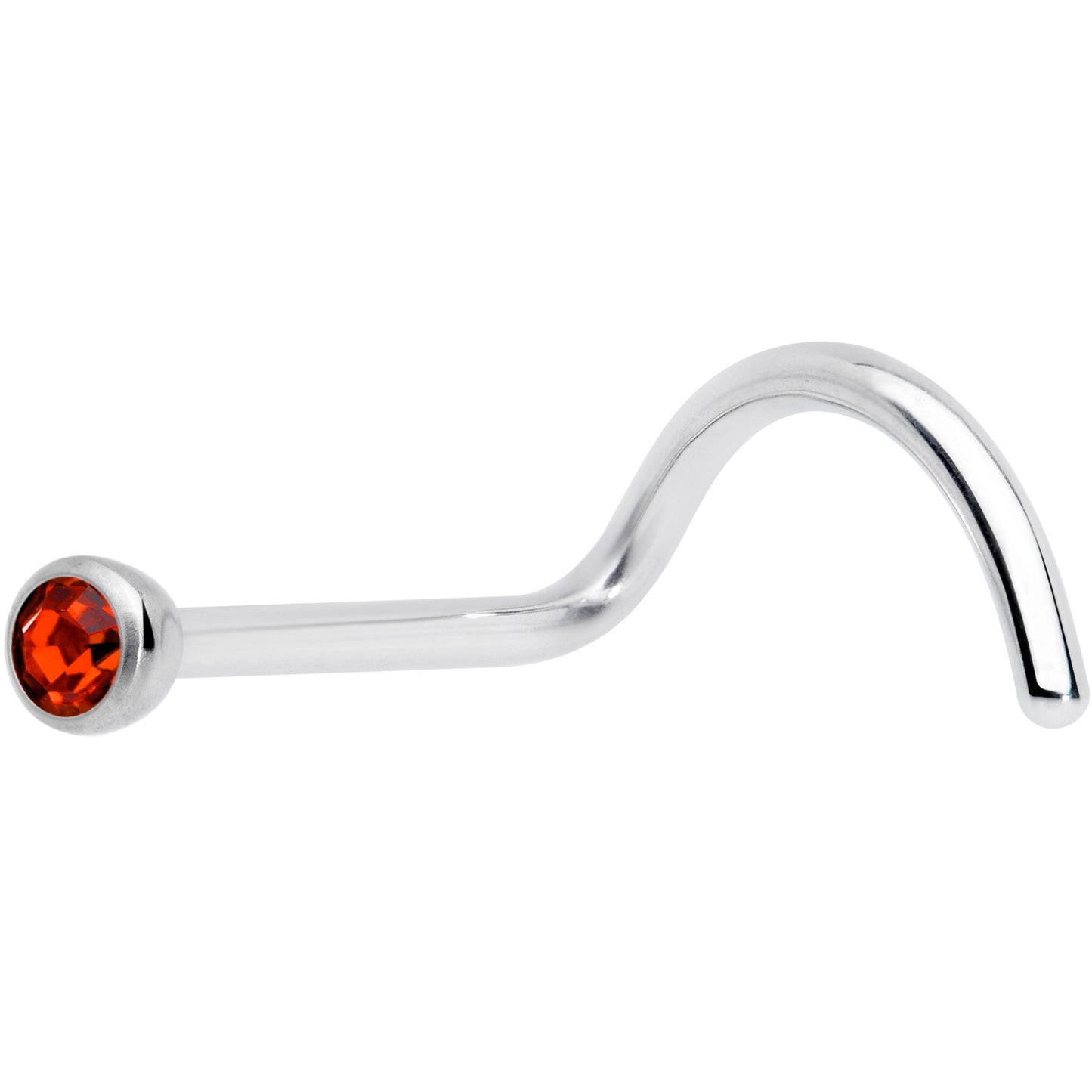 20G Red 2mm Grade 23 Titanium Press Fit Left Side Nose Screw