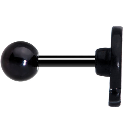 16G 1/4 Black White Calavera Sugar Skull Cartilage Tragus