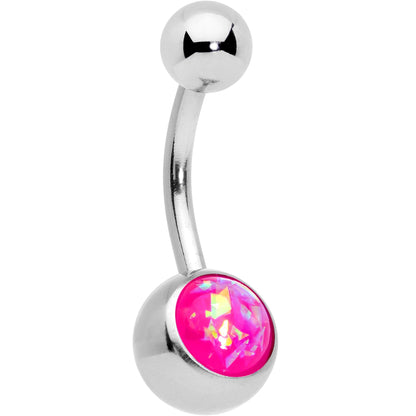 Pink Faux Opal Easter Bunny Belly Ring Set of 3