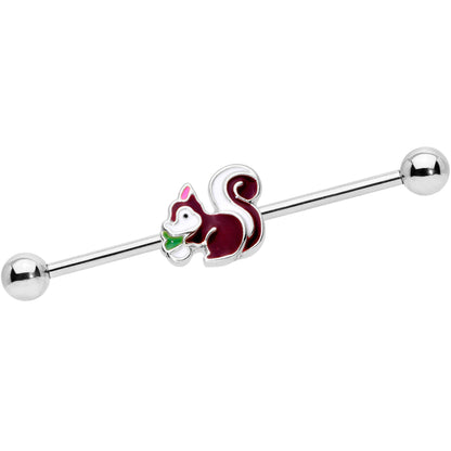 14G Snacking Squirrel Industrial Barbell 38mm
