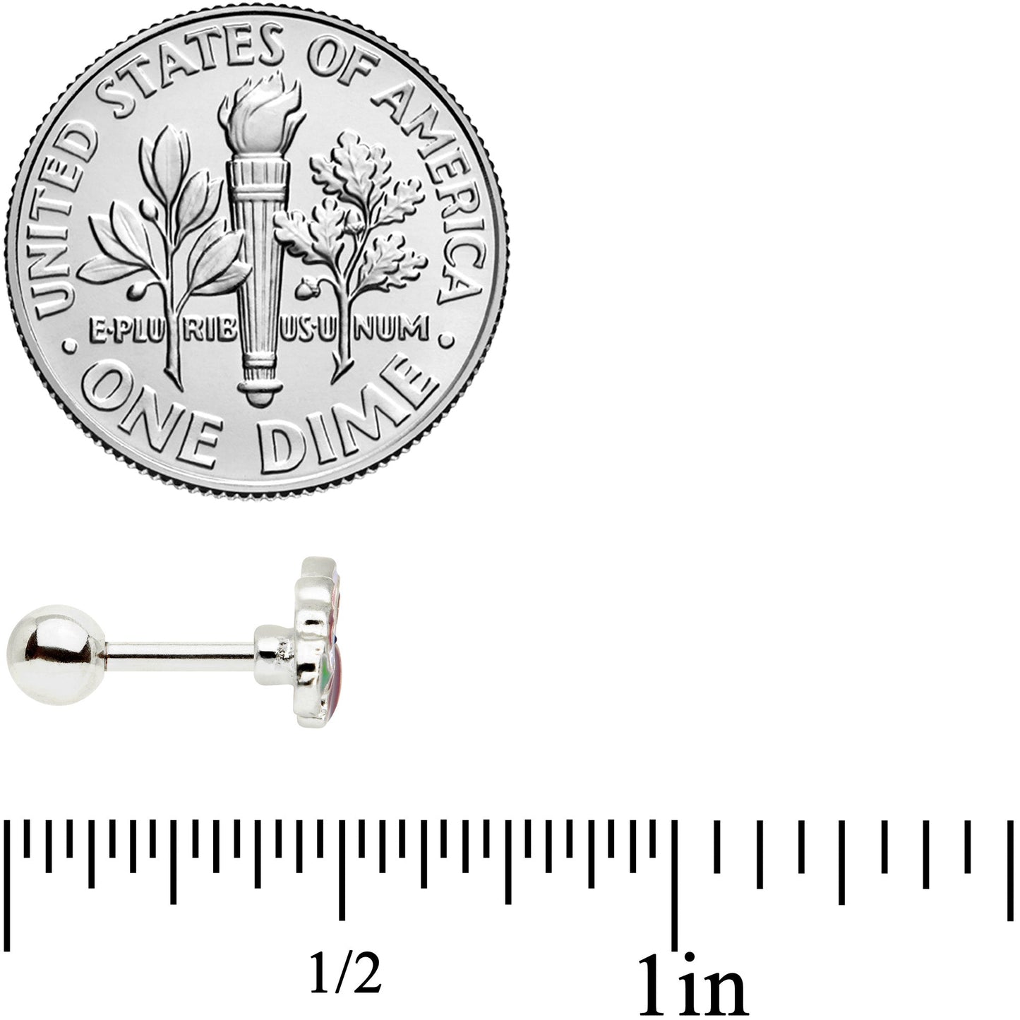 16G 1/4 Snacking Squirrel Cartilage Tragus Earring