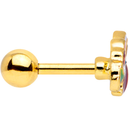 16G 1/4 Gold Tone Snacking Squirrel Cartilage Tragus Earring