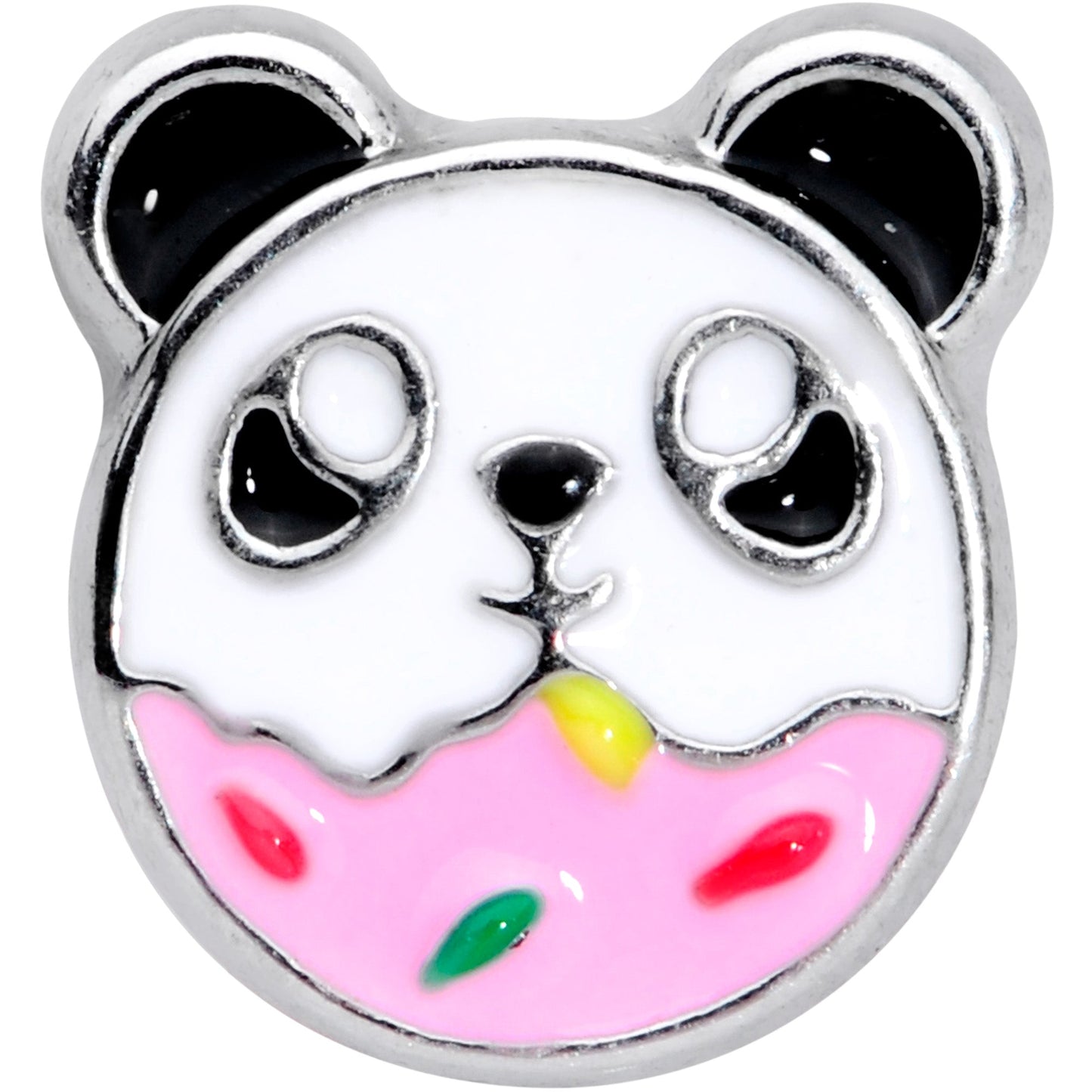 16G 1/4 Pink White Panda Donut Cartilage Tragus