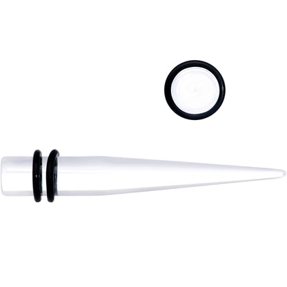 0G Clear Acrylic Straight Taper Set