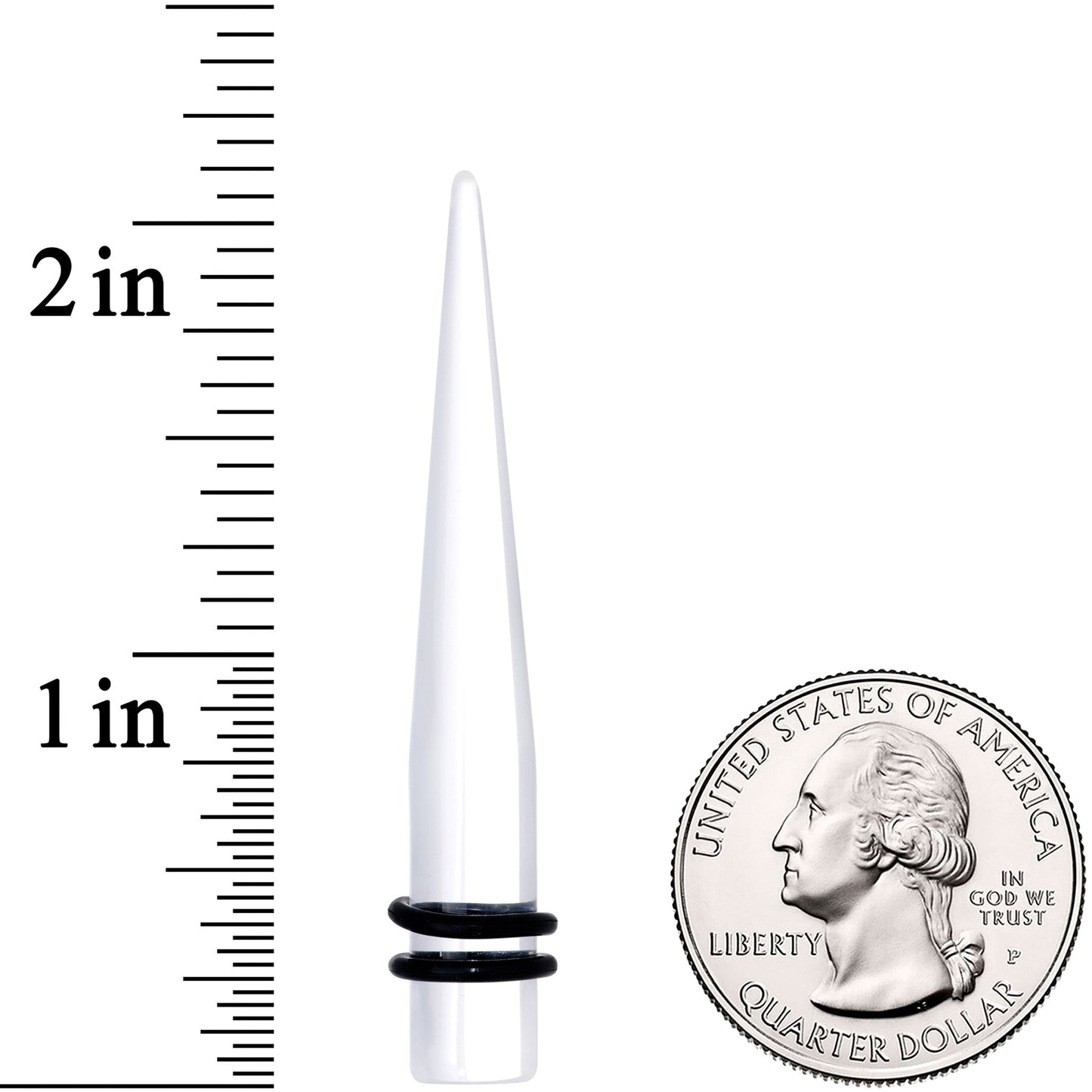 0G Clear Acrylic Straight Taper Set