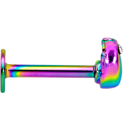 16G 5/16 Clear Gem Rainbow Bird Labret Monroe Tragus