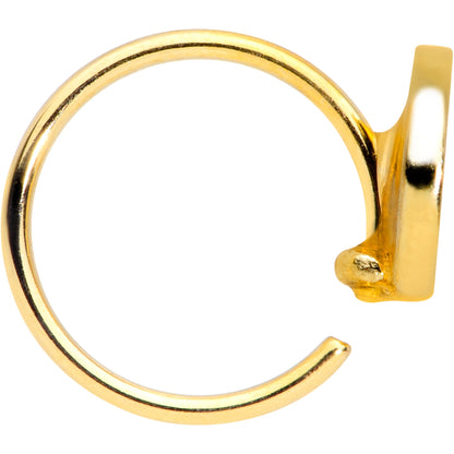 20G 5/16 Gold Tone Rainbow Grapefruit Nose Hoop