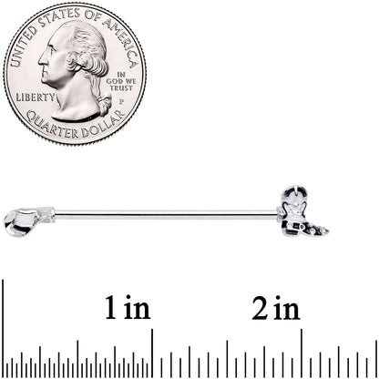 14G Western Boot Hat Industrial Barbell 38mm