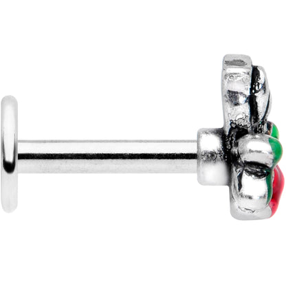 16G 1/4 Perching Bird Flower Labret Monroe Tragus