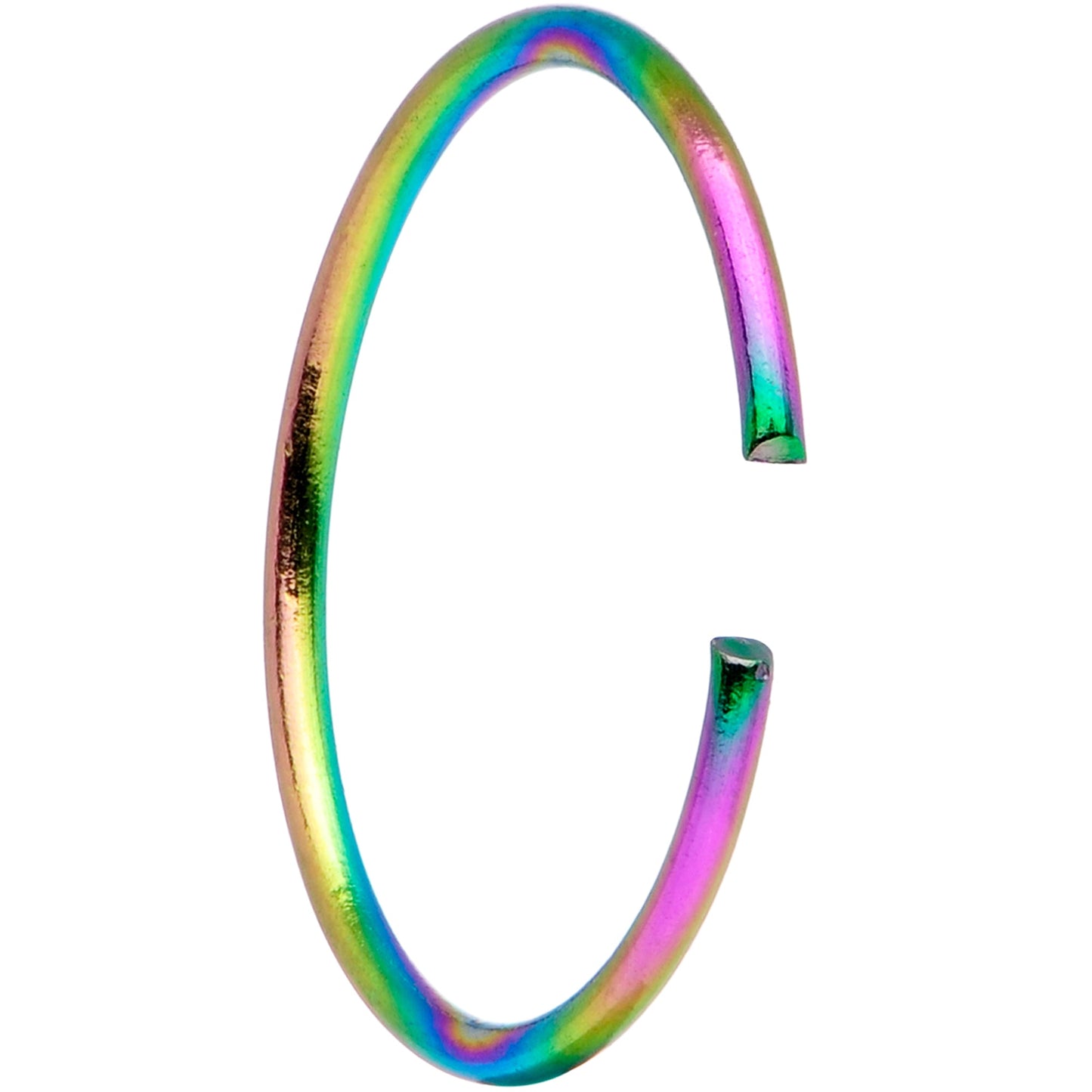 22G 5/16 Rainbow Anodized Seamless Nose Hoop Set of 12