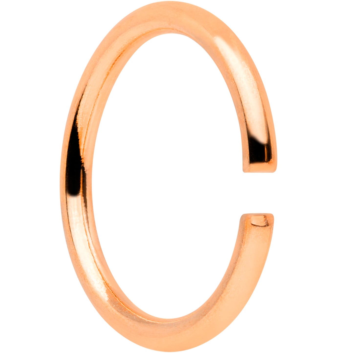 18G 5/16 Rose Gold Tone Anodized Seamless Circular Ring Set of 12
