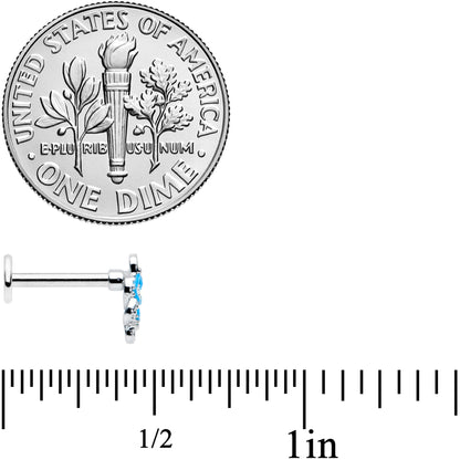 16G 5/16 Celtic Knot Blue Labret Monroe Tragus