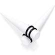 White Matte Acrylic Straight Taper Set 2G to 00G