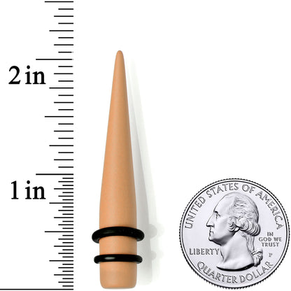 Tan Matte Acrylic Straight Taper Set 2G to 00G