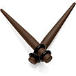 Dark Brown Matte Acrylic Straight Taper Set 12G to 00G