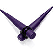 Dark Purple Matte Acrylic Straight Taper Set 12G to 00G
