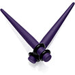 Dark Purple Matte Acrylic Straight Taper Set 12G to 00G
