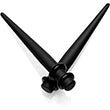 Black Matte Acrylic Straight Taper Set Available in Sizes 12G to 00G