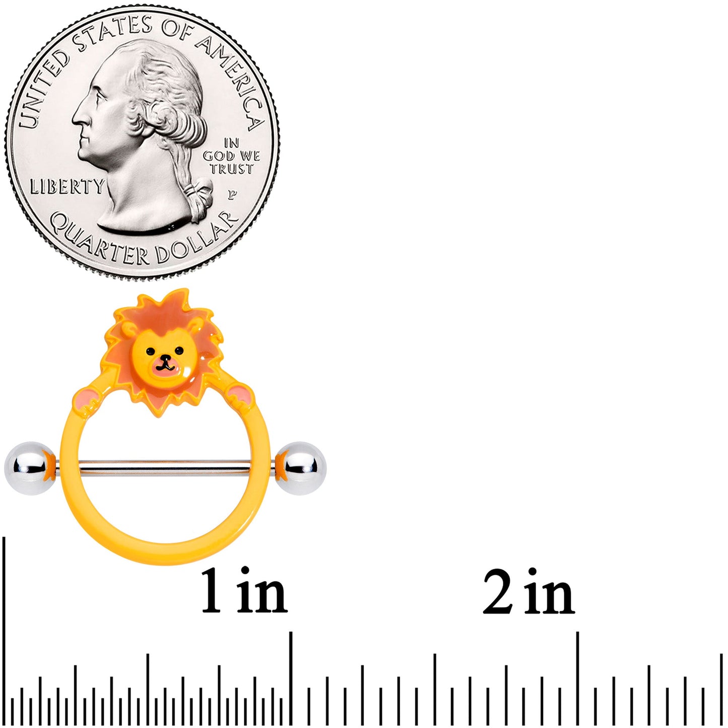 14G 5/8 Loveable Lion Nipple Shield Set