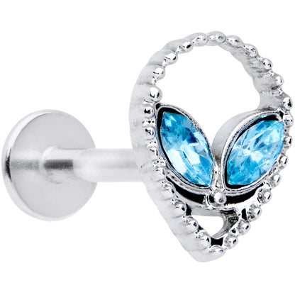 16G 5/16 Aqua Gem Alien Labret Monroe Tragus