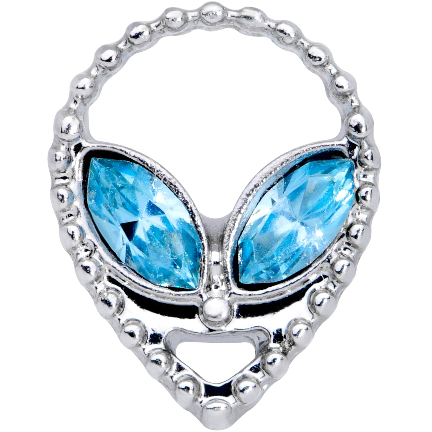 16G 5/16 Aqua Gem Alien Labret Monroe Tragus