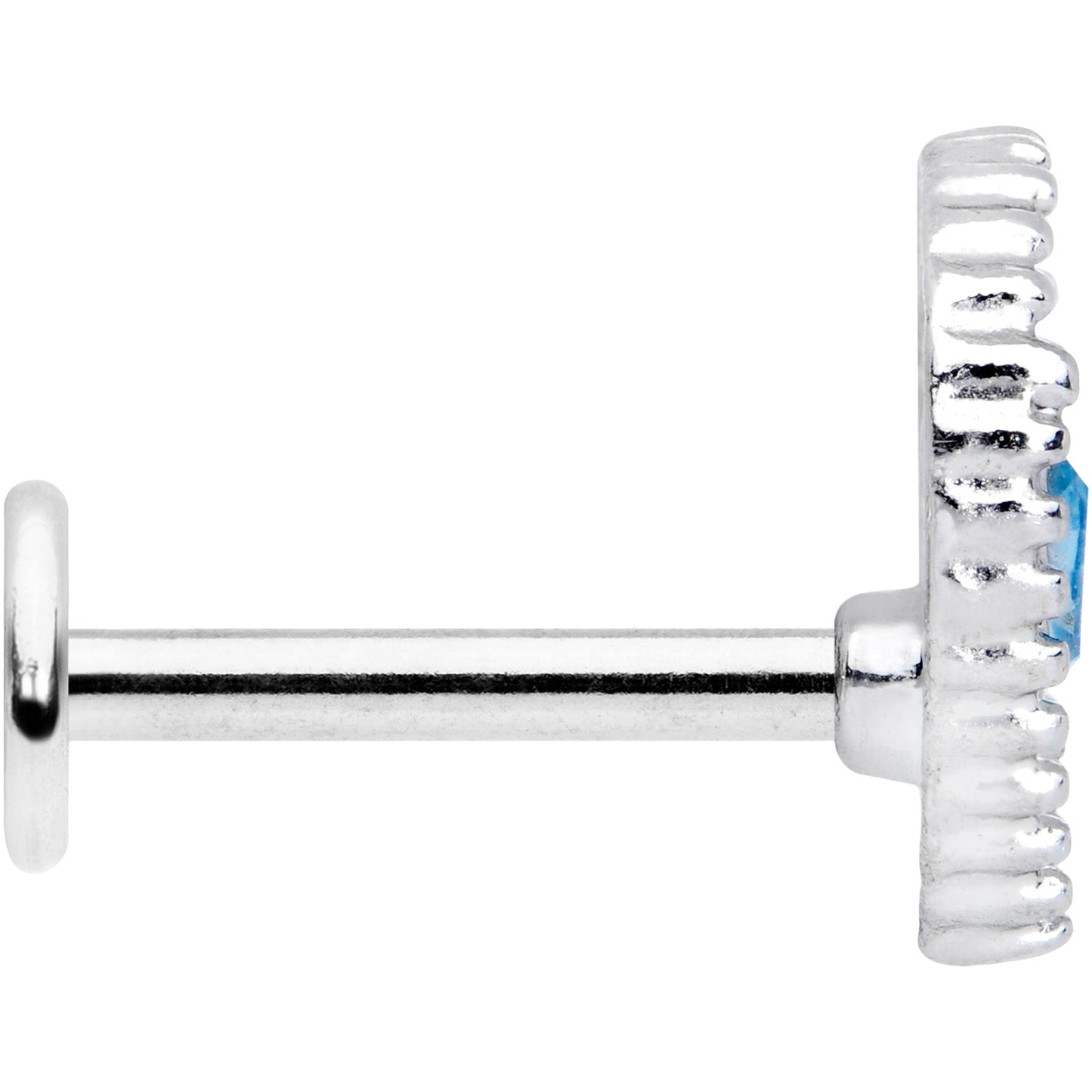 16G 5/16 Aqua Gem Alien Labret Monroe Tragus